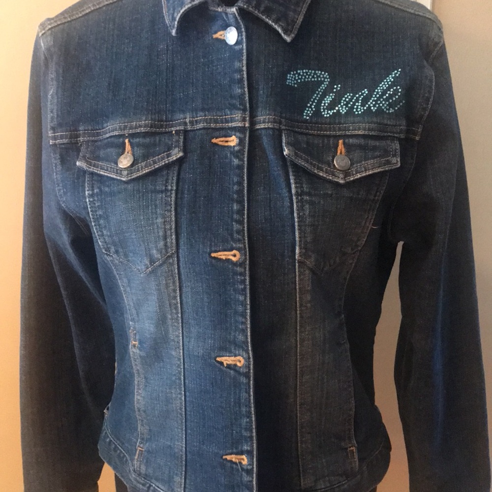 Disney Tinkerbell Jean Jacket Size Medium - image 8
